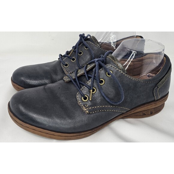 Comfortiva Shoes - Comfortiva Fielding Oxford Navy Smooth Leather Women's Size 10W